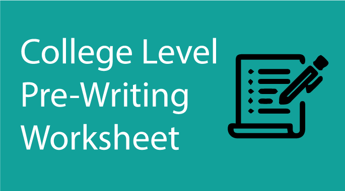 Pre-Writing Worksheet