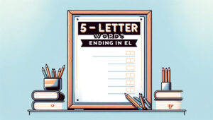 5-Letter Words Ending in el