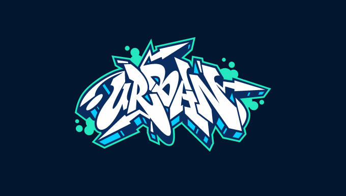 graffiti calligraphy art written 'urban'